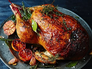 Курица фаршированная апельсинами
